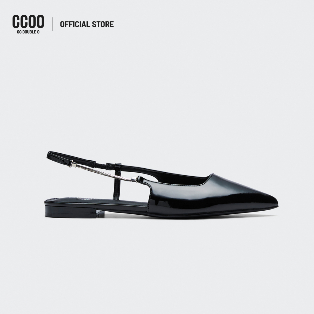 CC DOUBLE O POINTED SLINGBACK FLATS ผู้หญิง รองเท้าสลิงแบ็กหัวแหลม รุ่น O26WSWA006 (AW26 #P2)