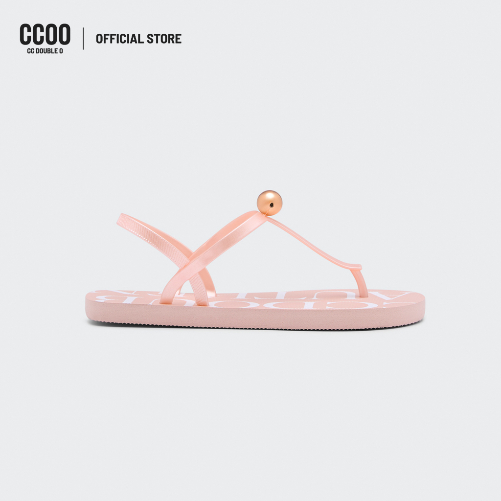 CC DOUBLE O SLINGBACK THONG SANDALS WITH LOGO PRINT ผู้หญิง รองเท้าแตะรัดส้นแต่งโลโก้ รุ่น O26WSWA027 (AW26 #P3)