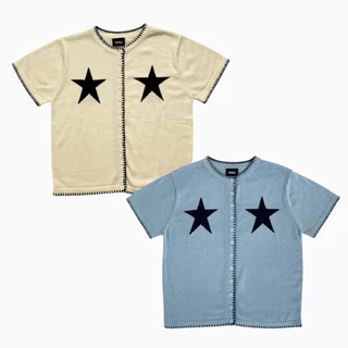MALI two stars knitted top คอตตอน100% ไม่หนาใส่สบาย