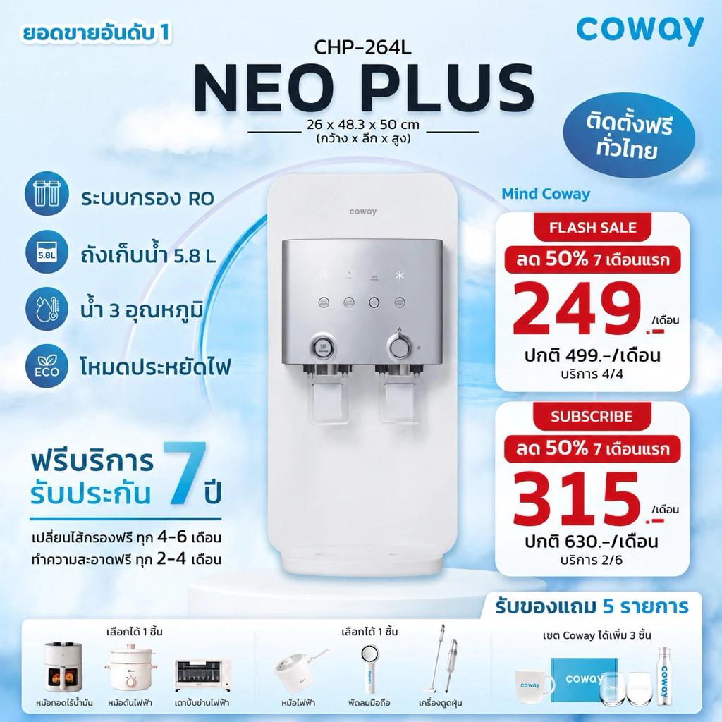 เครื่องกรองน้ำ Coway รุ่น Neo Plus