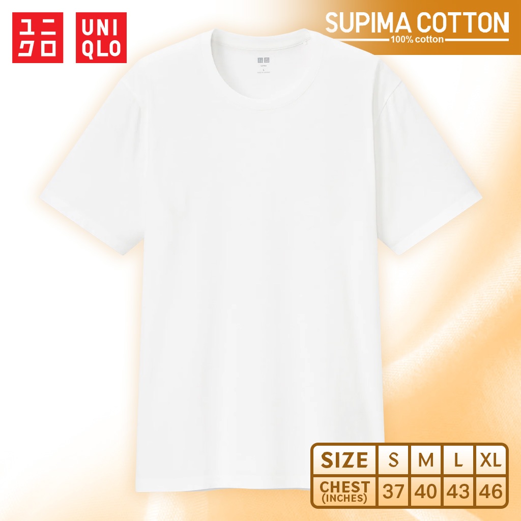 เสื้อยืดแขนสั้น Uniqlo - Supima Cotton 00 White