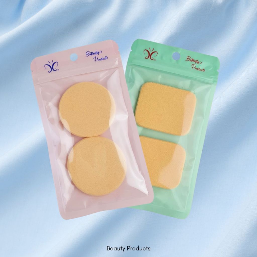 ฟองน้ำแต่งหน้า พัฟแต่งหน้า Makeup Puff ( 1 ซอง 2 ชิ้น )