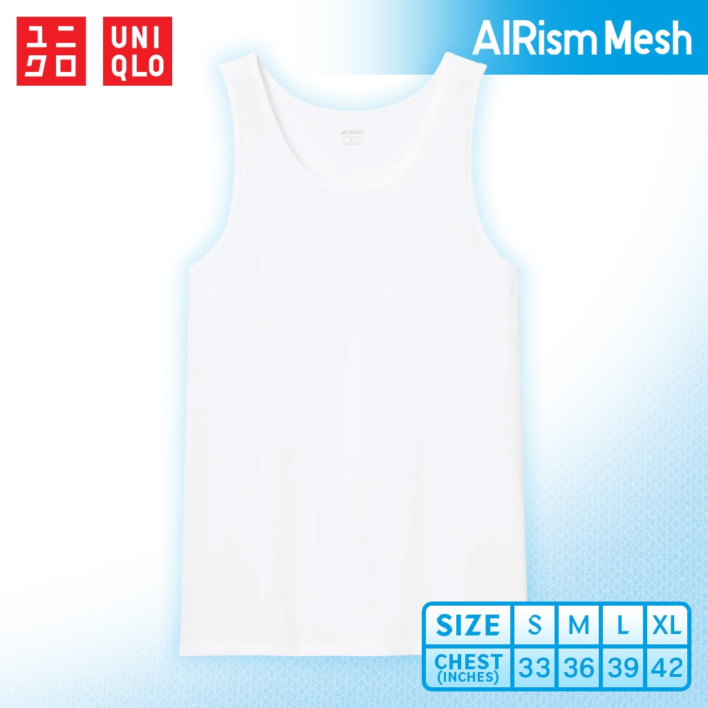 เสื้อกล้ามชาย Uniqlo - AIRism Mesh 00 White