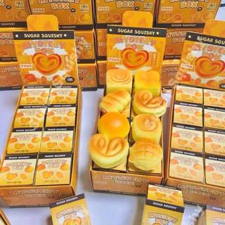 ❤️ใช้โค๊ดลด❤️ พร้อมส่ง 🇹🇭 สกุ๊ชชี่ Squishy กล่องสุ่ม My Stery box ขนมปัง ยกbox มี 8 ชิ้น