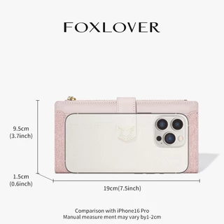 FOXLOVER กระเป๋าสตางค์ยาวผู้หญิง มีช่องใส่บัตร 11 ช่อง กระเป๋าบัตรประชาชนและบัตรเครดิต เรียบง่ายทันสมัย รุ่นใหม่ปี 26