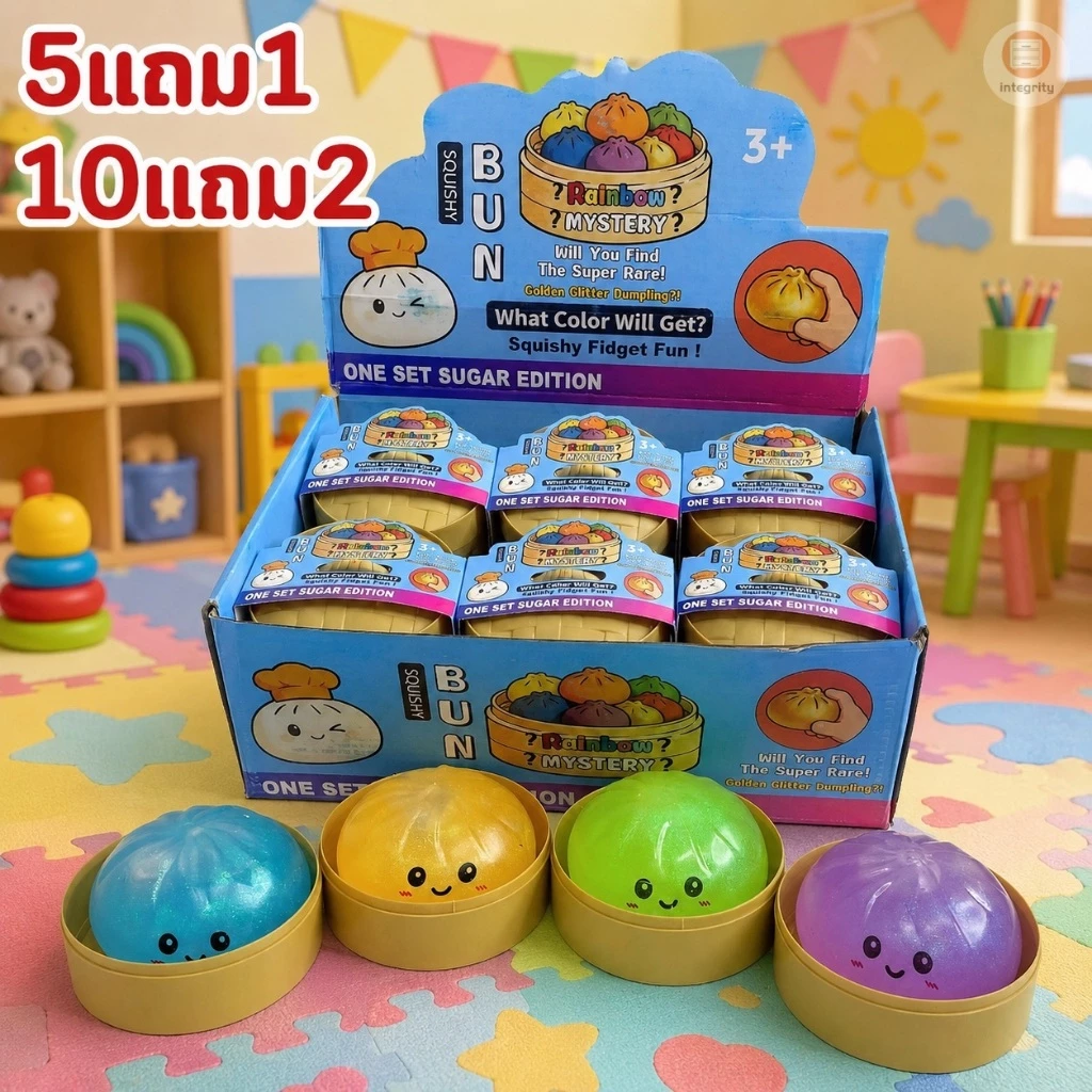 สกุชชี่แบบสุ่ม คละลาย 5แถม1 / 10แถม2 ซาลาเปาตัวฮิต / บัตเตอร์ผลไม้ / ชีสสายรุ้ง ไซส์ S/M ส่งจากไทย!!!