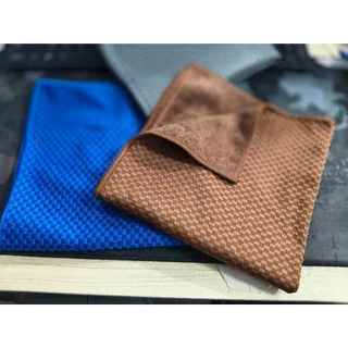 ผ้าเช็ดกระจก Microfiber Waffle Weave วัฟเฟิล วีฟ สำหรับเช็ดทำความสะอาดกระจก ไม่ทิ้งรอยหรือขนผ้า