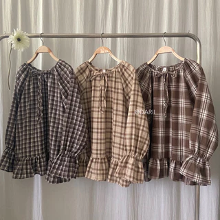 (พรีออเดอร์ 7 วัน) Alice blouse | stripe เสื้อแขนยาว ข้อมือจั๊ม