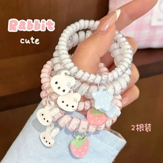 L501 ยางมัดผมเกลียวลายการ์ตูนน่ารัก พร้อมส่งจากไทย