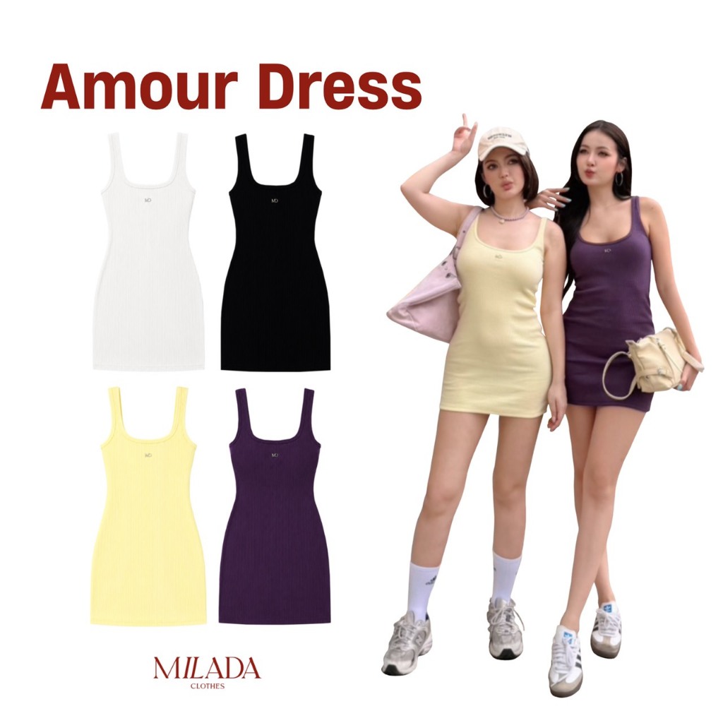 Amour dress เดรสสั้นเว้าหลัง (A1021)