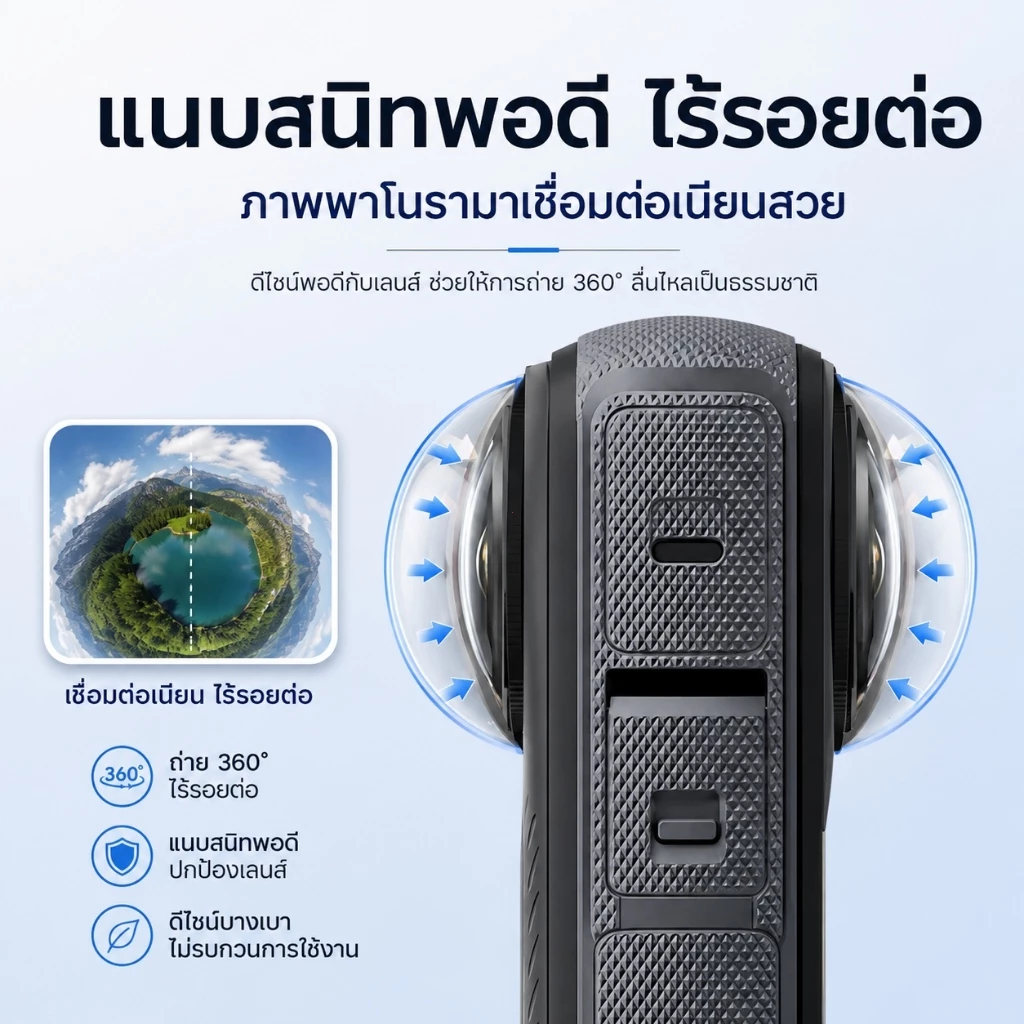 ฝาครอบเลนส์ Insta360 X5 X4 Air X4 X3 เลนส์การ์ด PC กันรอย ถอดง่าย ป้องกันเลนส์กล้อง thumbnail 3