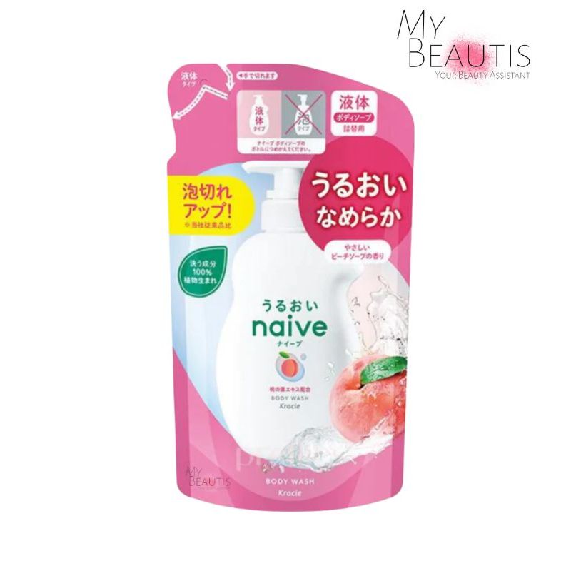 naive body wash (peach) refill 360ml