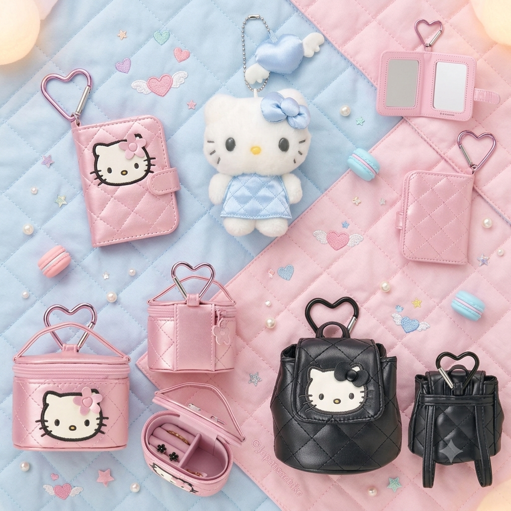 พร้อมส่ง กระเป๋าใส่เหรียญ พวงกระจก พวงตุ๊กตา collection ผ้าหนัง sanrio