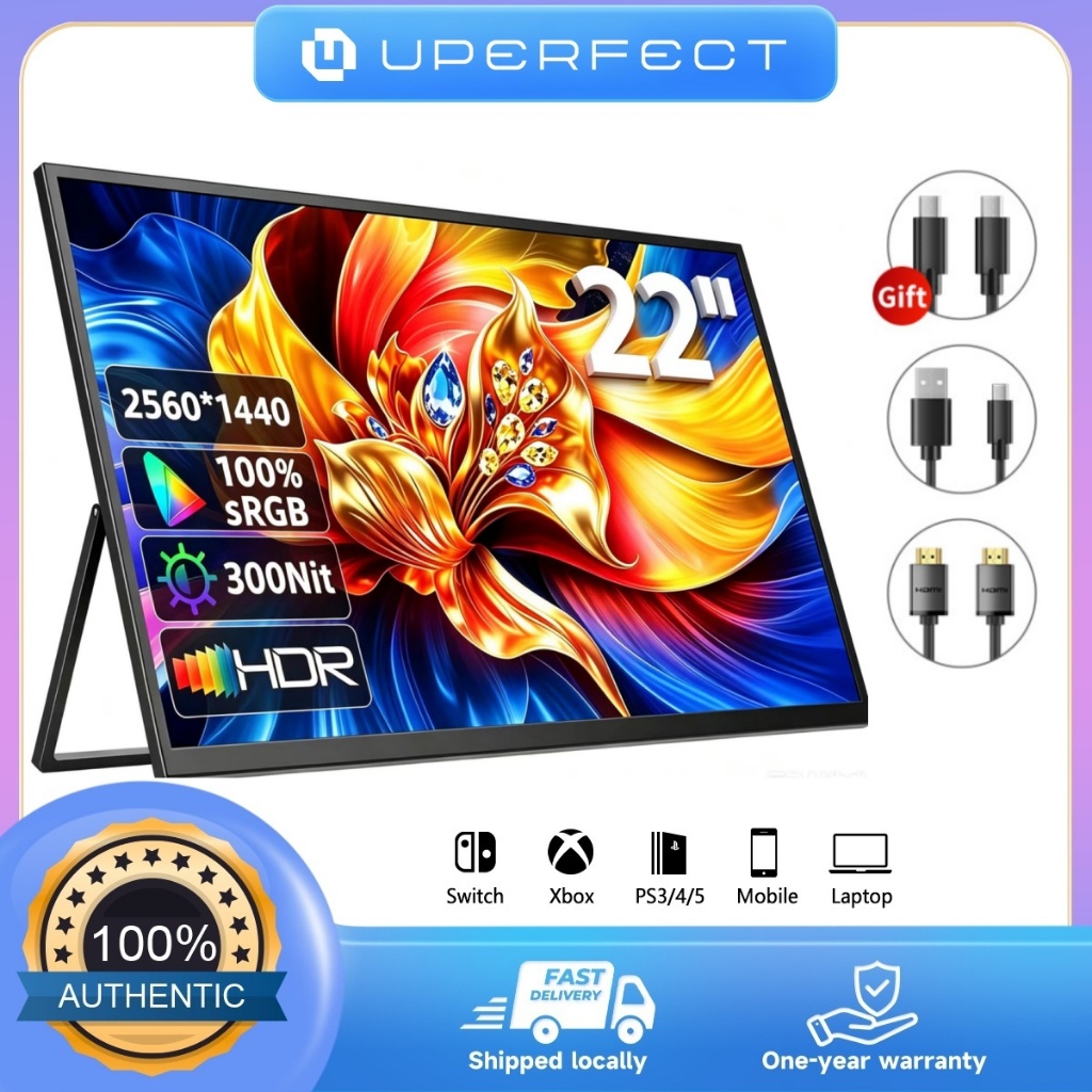 [ส่งจากไทย]UPERFECT UMax 22 - 22/23 Inch  2K/1080P Computer Display จอภาพแล็ปท็อปแบบพกพาบางเฉียบพร้อ