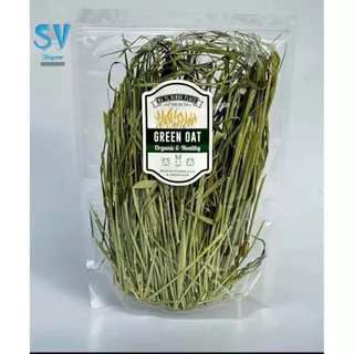 มายล Carrot top ใบเเครอท และ green oat กรีนโอ๊ต หญ้าสำหรับกระต่ายเเละสัตว์ฟันเเทะ 100 g