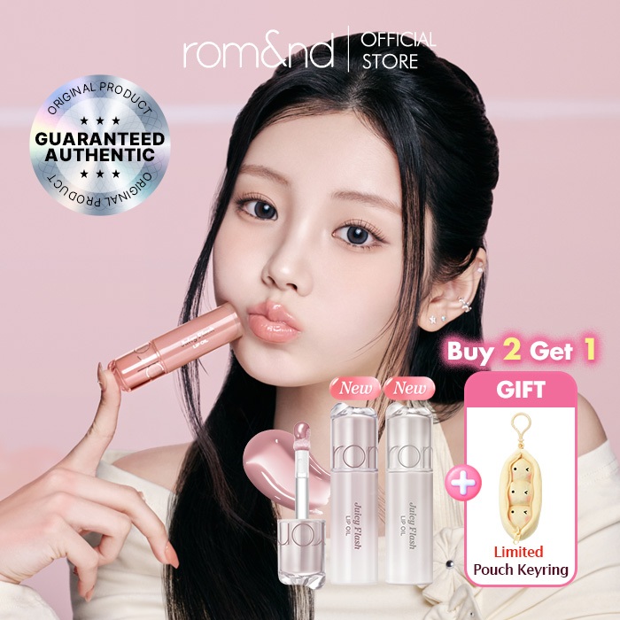 [rom&nd official] rom&nd JUICY FLASH LIP OIL 4.5g (11 colors) | Oil Glow, Flash Like Shine Lip Oil