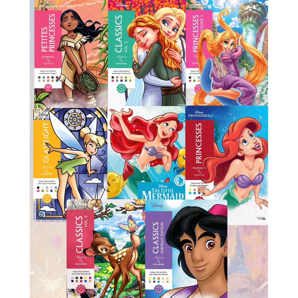 อัพเดทลายใหม่พร้อมส่ง✅ สมุดระบายสีตามตัวเลข ดิสนีย์ Disney mystery colouring book