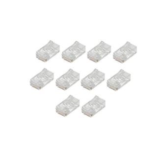 หัวต่อสายรุ่นใหม่ Link US-1002 / US-1002AA (รุ่นใหม่) CAT6 (ถุง 10 ชิ้น)RJ45 New Plug Transparent Clear- รับประกัน 30 ปี