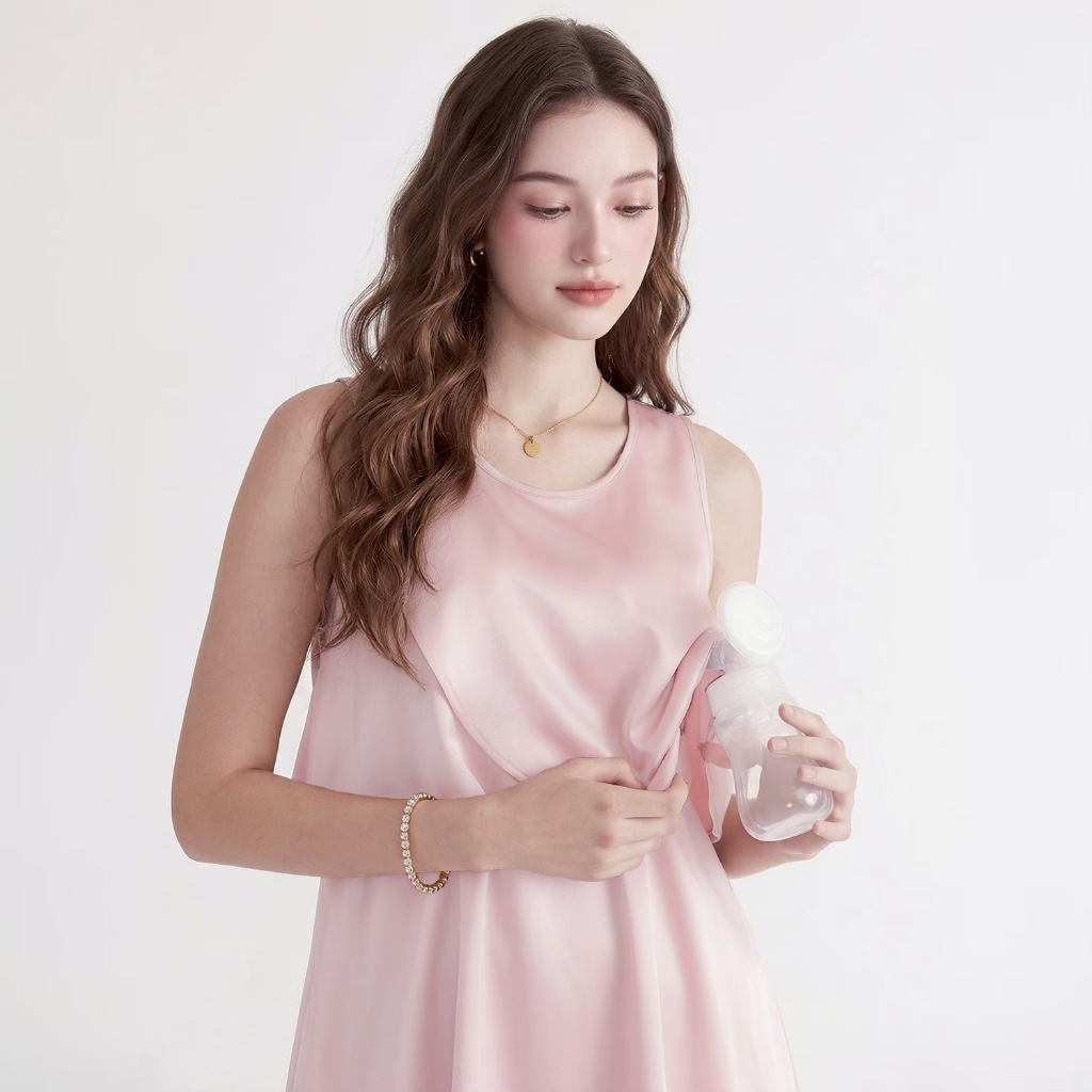 Nitan (นิทาน) เดรสให้นม ชุดคลุมท้อง รุ่น Daisy Maternity and Nursing Dress