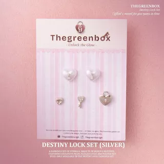 เซ็ทต่างหู Destiny Lock Signature Earrings Set ก้านเงินแท้ S925 - The Green Box