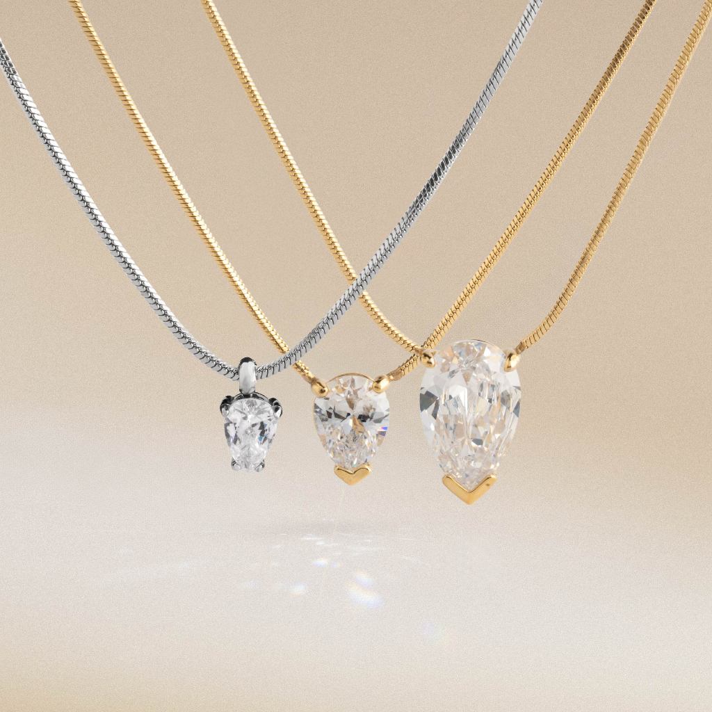 Valichain - Petite Gem Pear Necklace