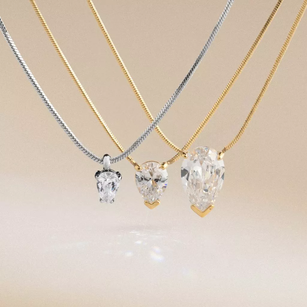 Valichain - Petite Gem Pear Necklace