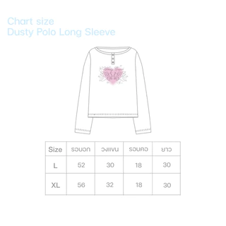 Dusty Polo Long Sleeve เสื้อสลาฟสกรีนแขนยาว wendystore19