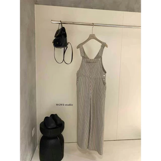 📍พร้อมส่ง📍3755💌เอี้ยมกางเกงขายาวลายริ้ว เนื้อผ้าดี งานสวย TAG:WG.WE 🇰🇷