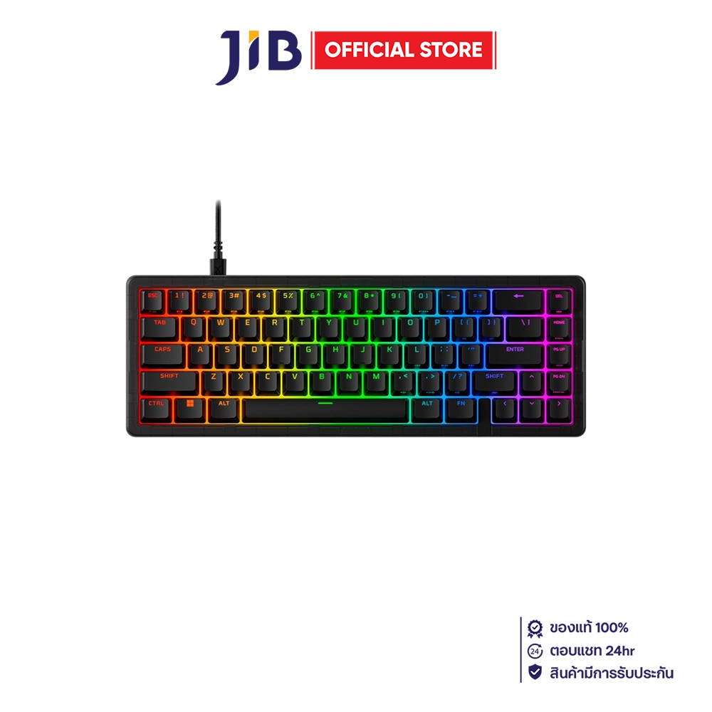 KEYBOARD (คีย์บอร์ด) HYPERX ORIGINS 2 65 - HYPERX LINEAR RED SWITCH RGB EN BLACK