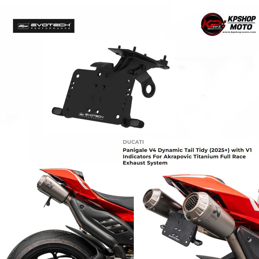 ท้ายสั้น พร้อมไฟเลี้ยว Panigale V4 Dynamic Tail Tidy (2025+) with V1 Indicators For Akrapovic Titani