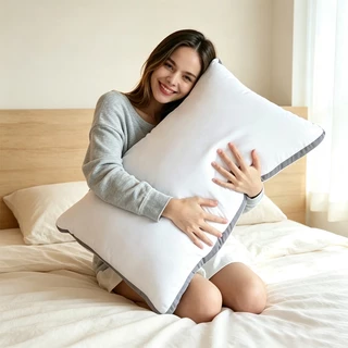 หมอนไมโครไฟเบอร์ รุ่น Microfiber Pillow สไตล์โรงแรม 5 ดาว ระบายอากาศได้ดี ขนาด 1800 กรัม 2600 กรัม 3100 กรัม