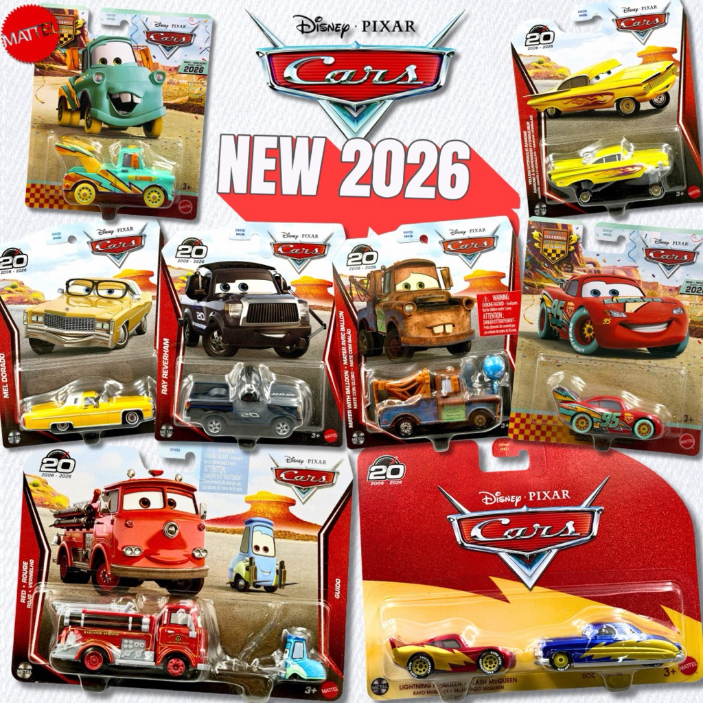 🚨อัพเดทใหม่ 2026🚨 MATTEL | รถเหล็กจากการ์ตูน CARS DISNEY PIXAR - LIGHTNING MCQUEEN ลิขสิทธิ์แท้ 100%