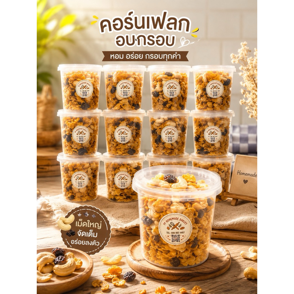 คอนเฟลกคาราเมล หอมเนย กรอบ อร่อย