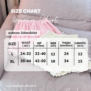 Benzbunny -Dreamy shorts เอว 32-42“ กางเกงขาสั้นแต่งระบาย-โบว์ สไตลล์น่ารัก ใส่สบาย #1047
