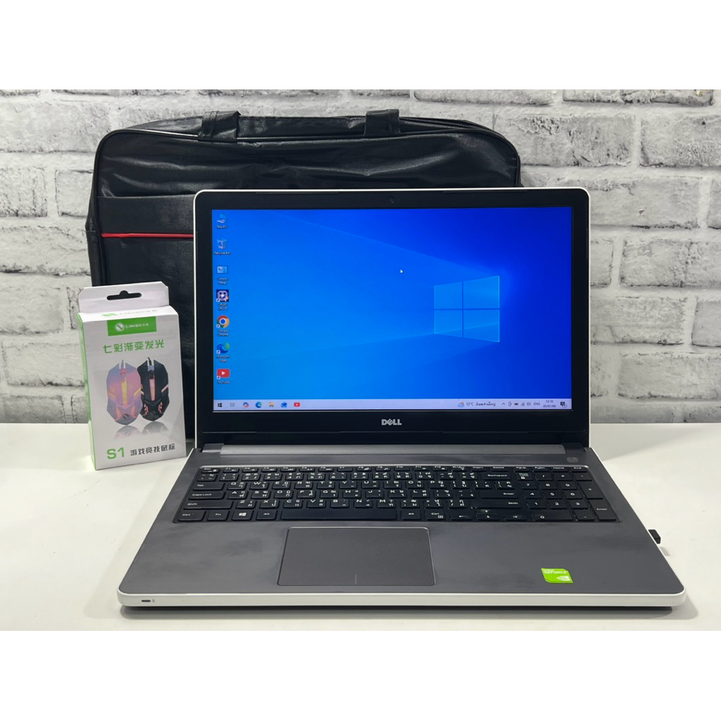 โน๊ตบุ๊คมือสอง Dell Inspiron 15 5559 I5 Gen6 SSD 120gb+HHD 500gb แรม 8gb AMD R5 M335 แบตใหม่ สินค้าม