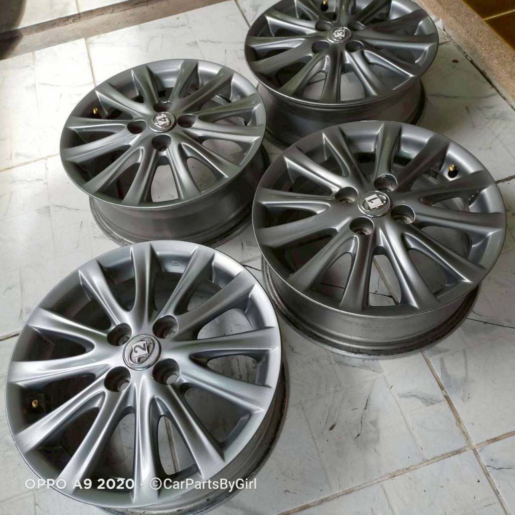 (ราคาต่อ 1 วง) ล้อแม็กToyota Vios-Yarisแท้ สีเดิม เทารมดำ ขอบ15 #15x5-1/2J #ET45 #4รู100 #ดุม54.1
