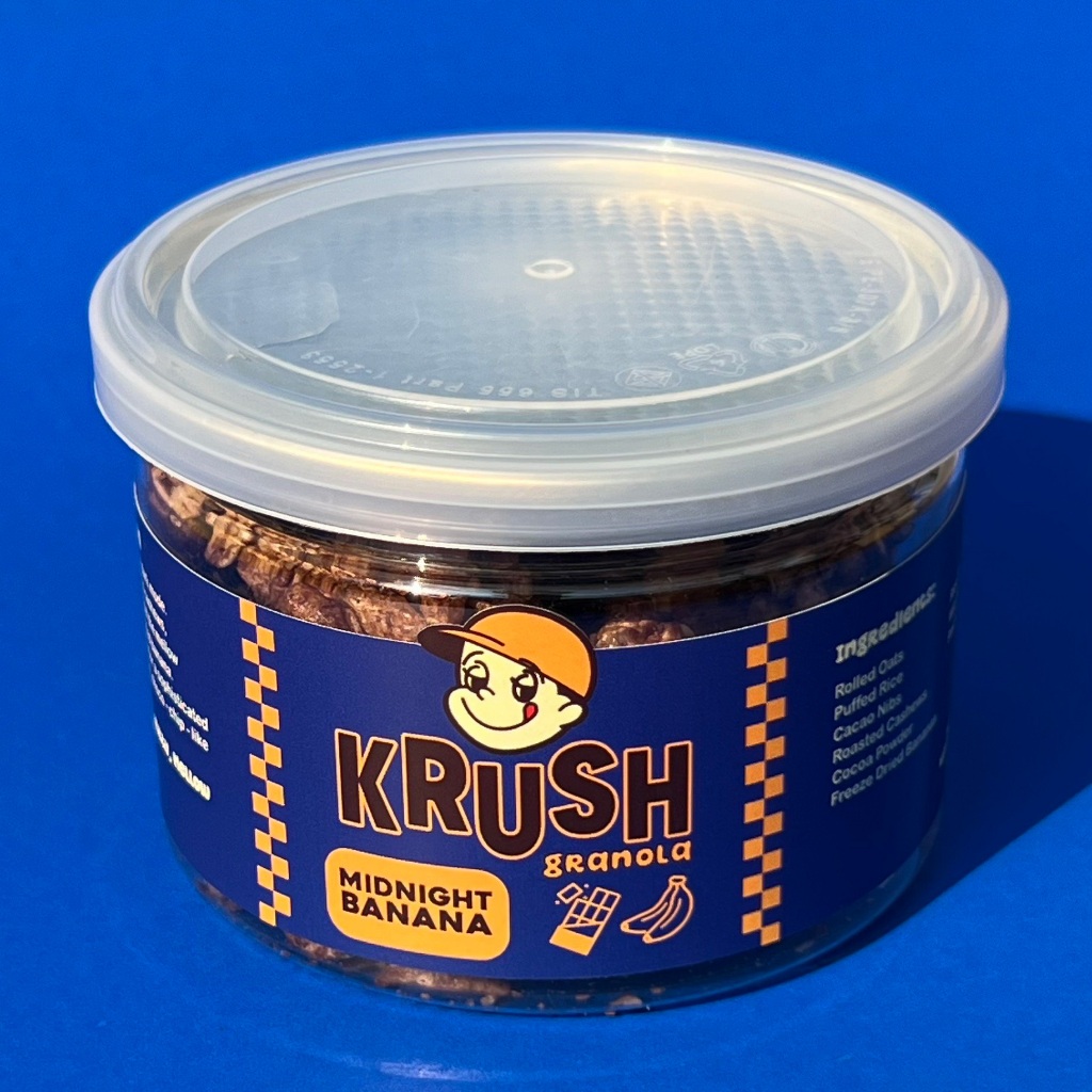 Krush: Midnight Banana โฮมเมดกราโนล่า รสมิดไนท์บานาน่า (กล้วยและโกโก้) ขนาด 40 กรัม
