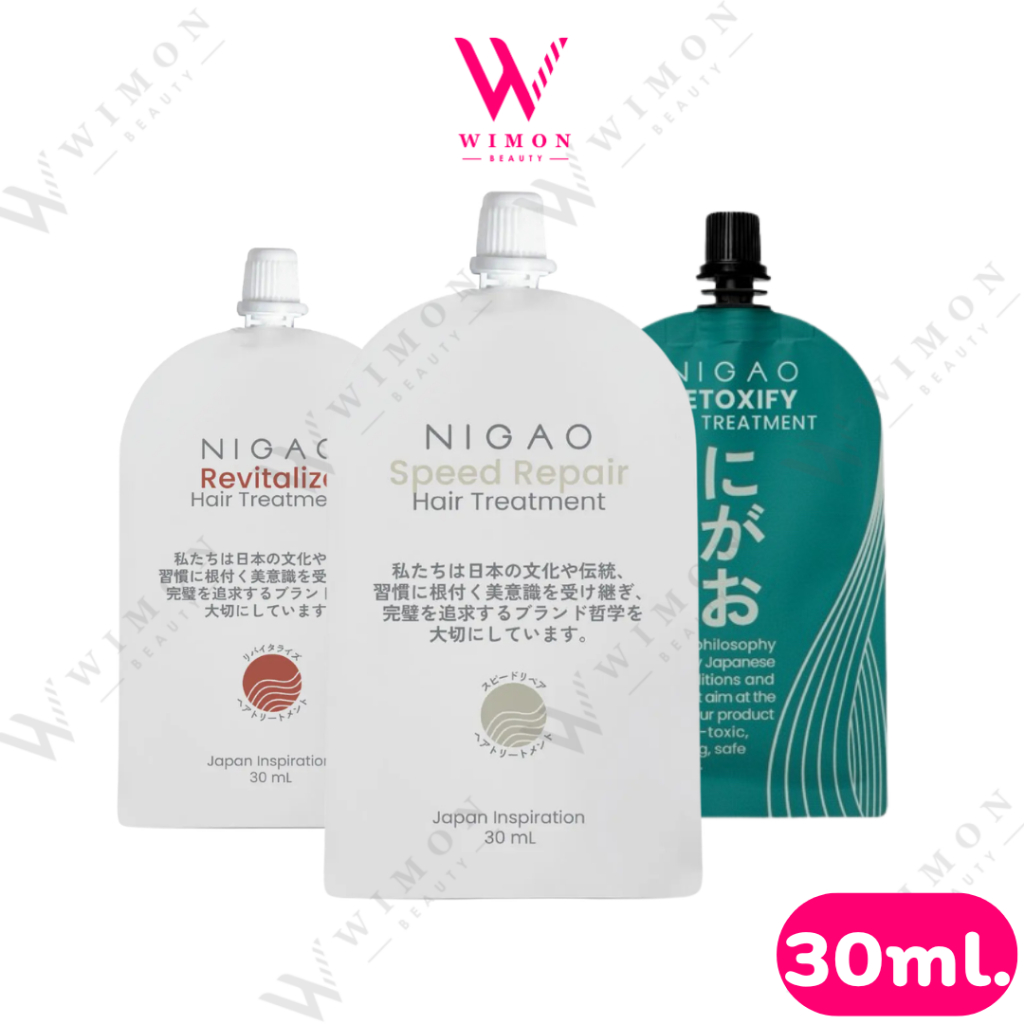 Nigao Speed Repair/Detoxify/Revitalize Hair Treatment 30ml. นิกาโอะ สปีดรีแพร์/ดีทอคซิไฟ/รีไวทัลไลซ์ แฮร์ ทรีทเม้นท