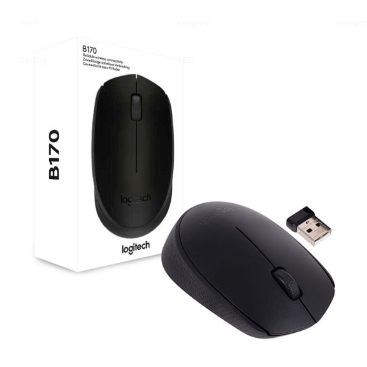 เมาส์ไร้สาย Logitech B170  สีดำ