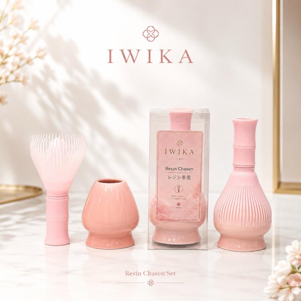 IWIKA Resin Chasen Set แปรงตีมัทฉะเรซิน(PP Resin)+แท่นวางแปรง