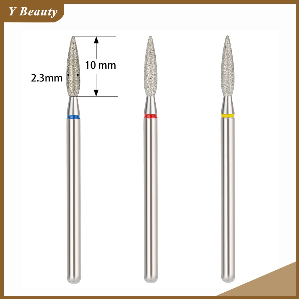 Cuticut Diamond Flame bit 2.3*10 หัวเจียรไดมอน สำหรับเจียรหนังเล็บเพื่อตัดหนัง