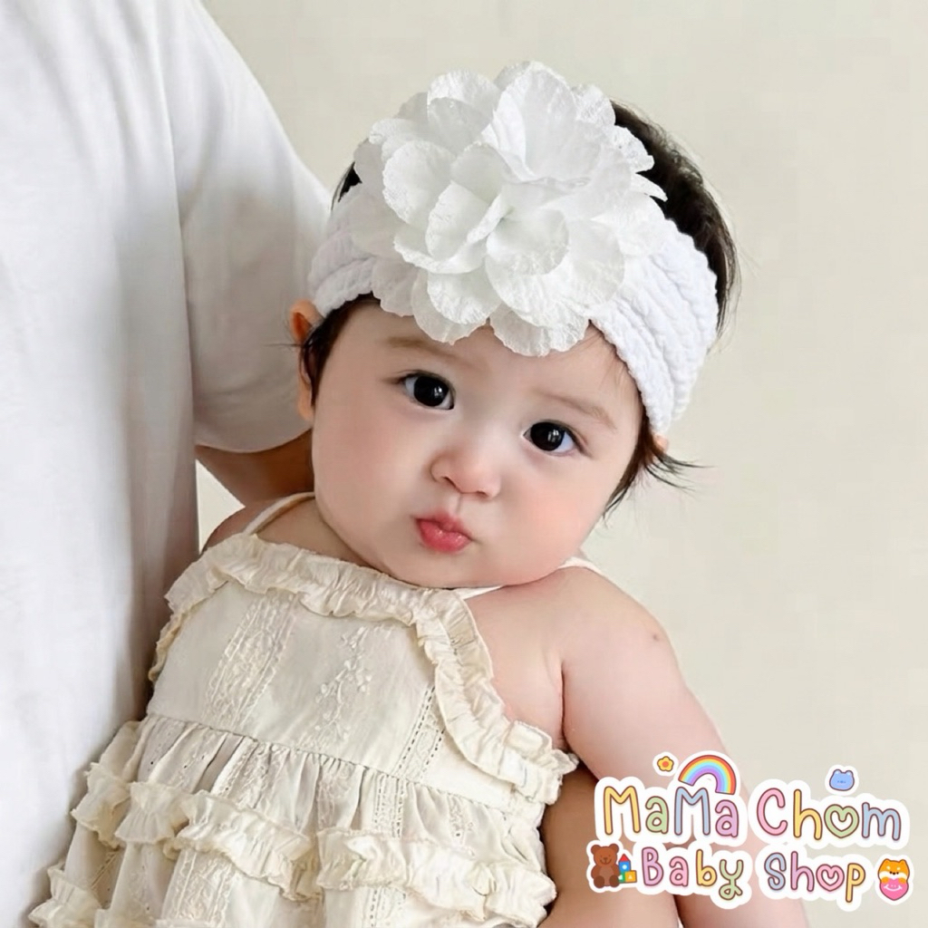 MamaChom คาดผมเด็กอ่อนดอกไม้ใหญ่ รุ่นSweetie Blossom สำหรับเด็ก0-18เดือน