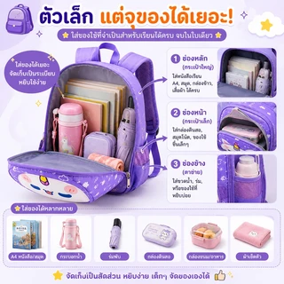 กระเป๋าเป้สะพายหลังเด็ก กันน้ำ กระเป๋าเป้สะพายหลังสัตว์น่ารัก สาวและเด็กชายที่มีสีสัน กระเป๋าโรงเรียนเกรด 1-3