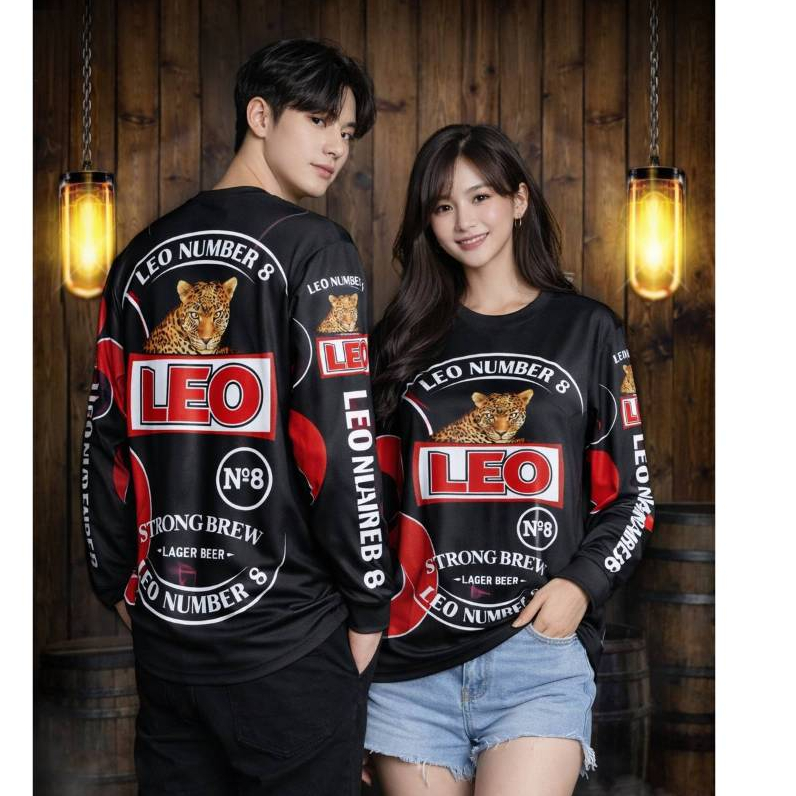 เสื้อลาย LEO แขนยาว เนื้อผ้ากีฬาไมโครซับลายเกรดAพรีเมี่ยม รูปที่ 2