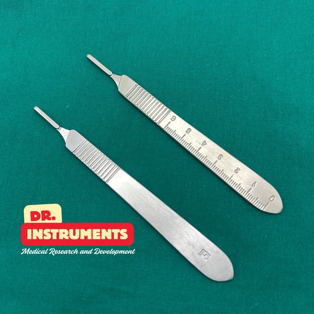 ด้ามมีดผ่าตัด เบอร์ 3 Scalpel Handle No.3 Stainless Steel ใช้กับใบมีด No.10, 11, 12, 15