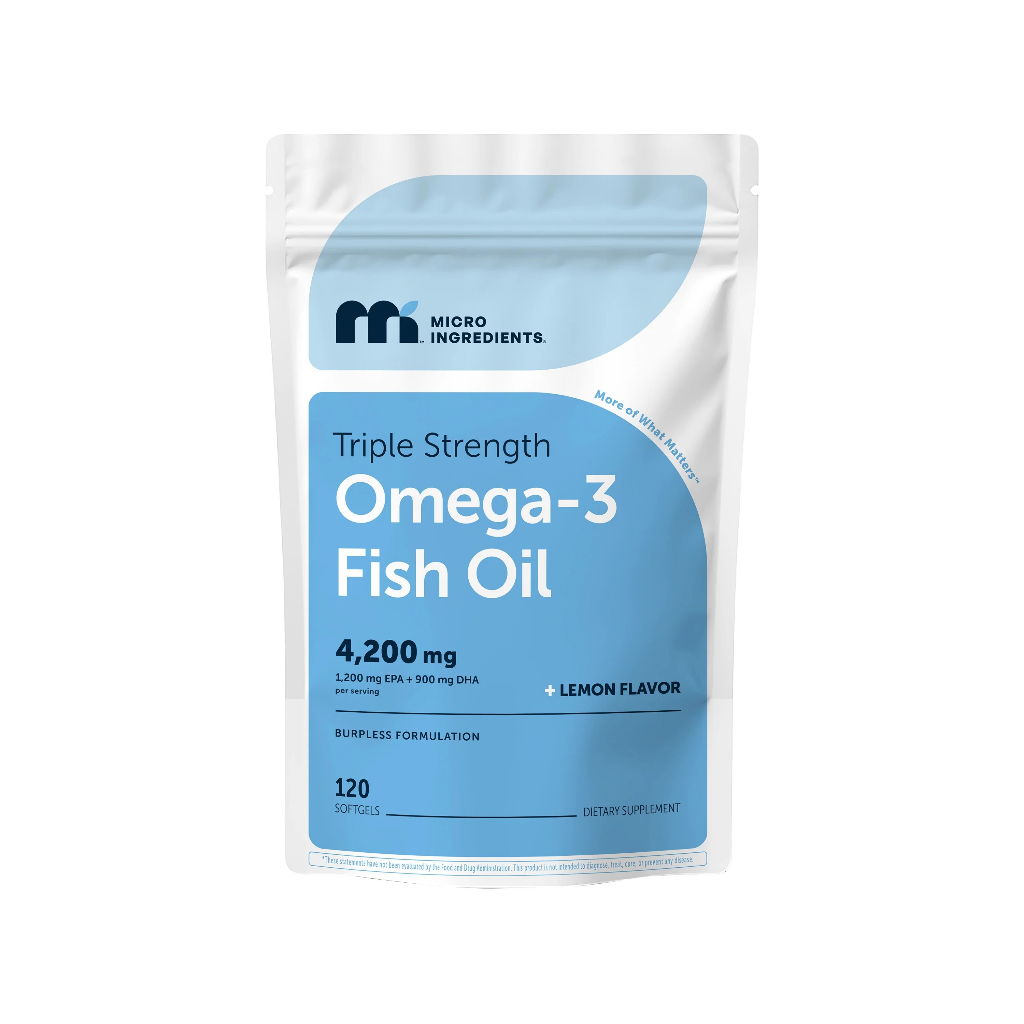Triple Strength Omega 3 Fish Oil Supplements 4200mg Per Serving, 120 Softgels (No.3831)