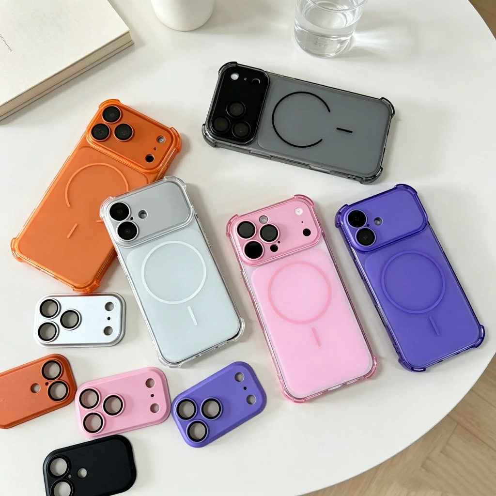 เคสซิลิโคนเหลวแม่เหล็ก iPhone 16/15/14/13 Pro Max ปกป้องกล้องและแม่เหล็กแน่น 17 pro max 16plus 14plus 15plus 17promax