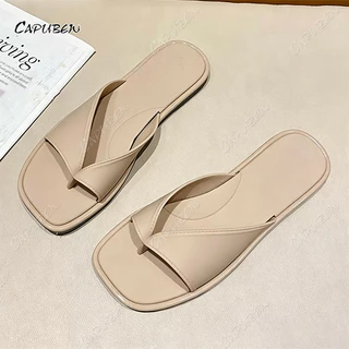 CAPUBEW รองเท้าแตะแบบผ่อนคลาย สำหรับผู้หญิง ใส่สบาย ระบายอากาศดี ดูเรียบง่ายและหรูหรา เหมาะสำหรับเดินเล่นกลางท้องทะเล#12