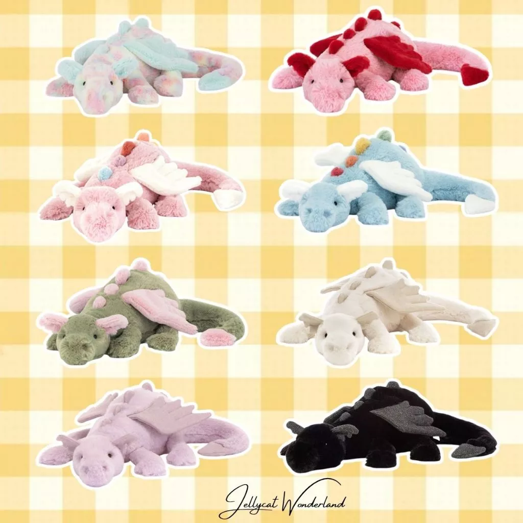 Jellycat Dragon ตุ๊กตา Jellycat นุ่มและฟู วัสดุที่ปลอด ภัยของแท้ 100% จัดส่งจากประเทศไทย