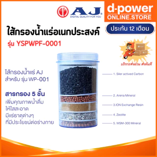AJ รุ่น YSPWPF-0001 ไส้กรองน้ำแร่อเนกประสงค์ สำหรับเครื่องกรองน้ำรุ่น WP-001 พร้อมส่ง ละเอียด 0.5 ไมครอน